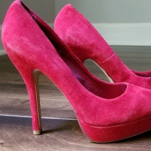 Aldo Red Suede Pumps